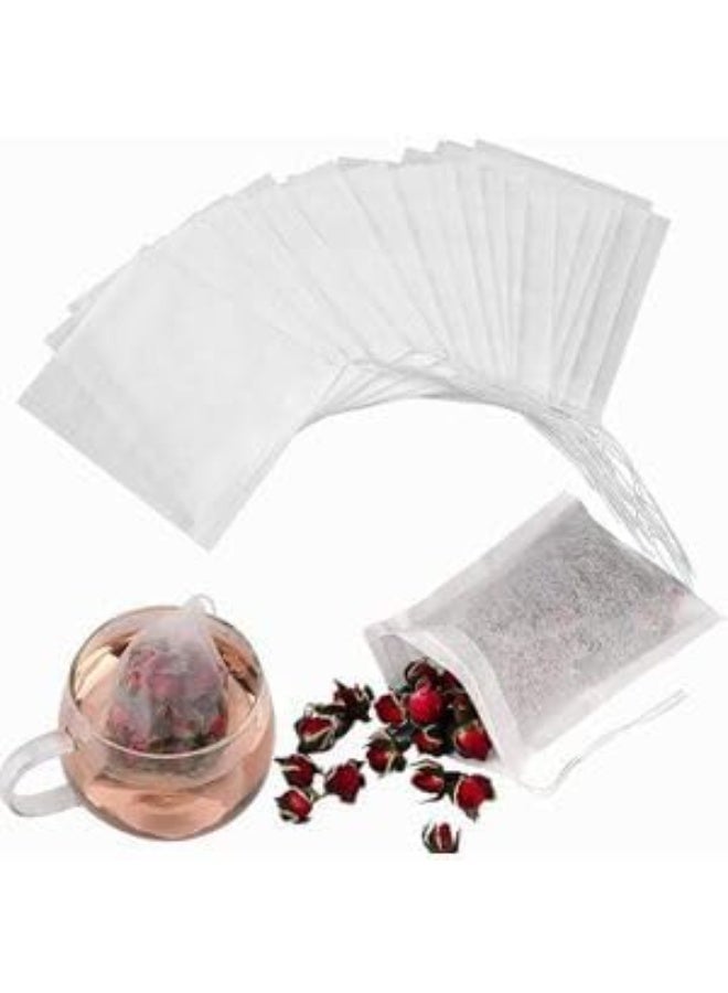 "Multi-purpose healthy herb and spice bags made of natural, safe cotton fabric for filtering hot drinks such as anise, fenugreek, hibiscus, and mint. Size: 8×10 cm. Pack: 100 pieces (H)." - Image 1